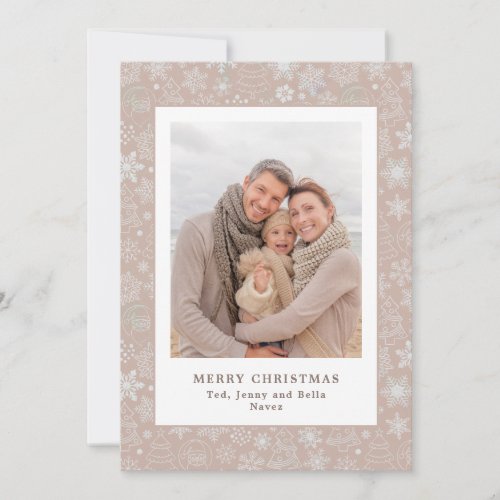 Family Photo Editable Color Traditional Christmas
