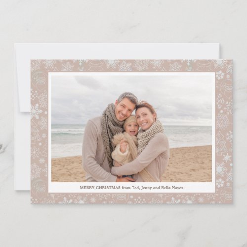 Family Photo Editable Color Traditional Christmas Holiday Card