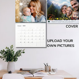 FAMILY PHOTO effect fun filters Large Calendar
