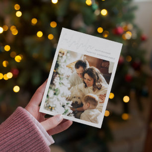 Family Photo Falalala Happy Holidays Foil Holiday Card