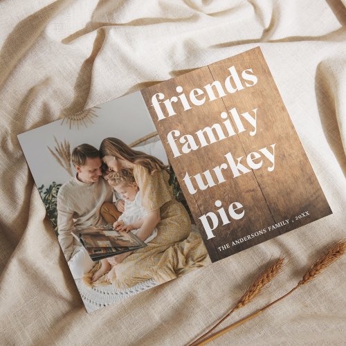 Family Photo  Friends Family Turkey Pie   Postca Postcard