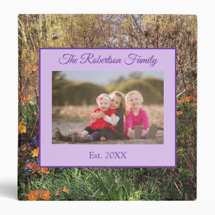 Family Photo Garden Charm 3 Ring Binder