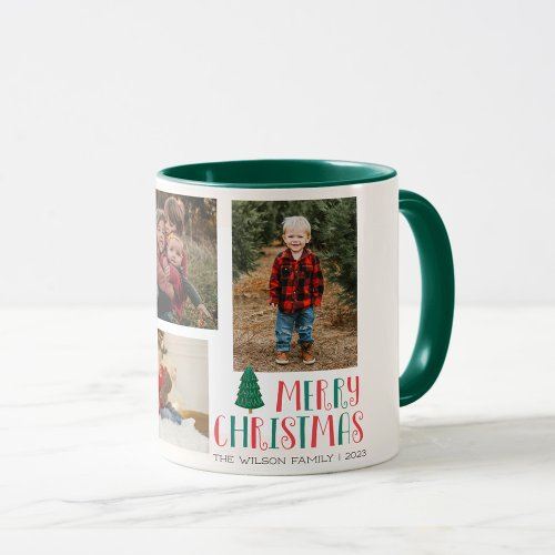 Family Photo gift  Colored Noel Christmas Mug