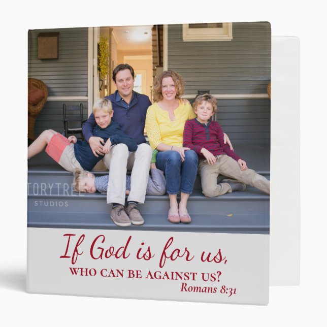 Family Photo God is for us  3 Ring Binder (Front/Inside)