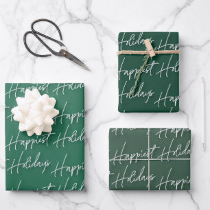 Family Photo Happiest Christmas Holiday Wrapping P Paper Sheets