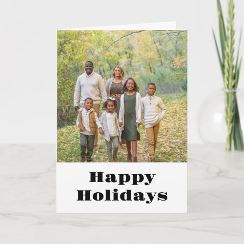 Family Photo Happy Holidays  Holiday Card