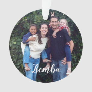 Family Photo Holiday Christmas Ornament