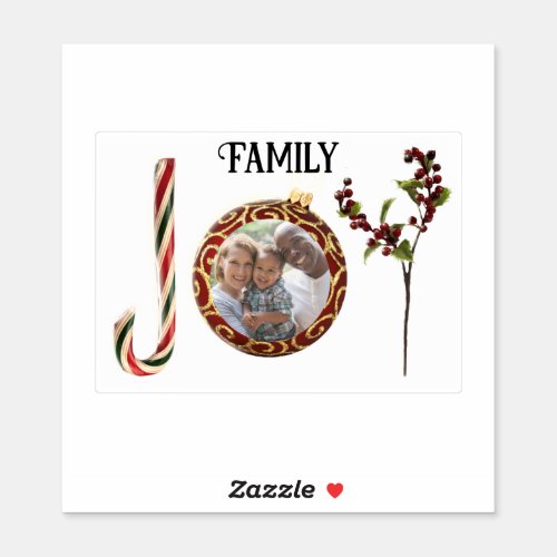 Family photo Holiday JOY  Sticker