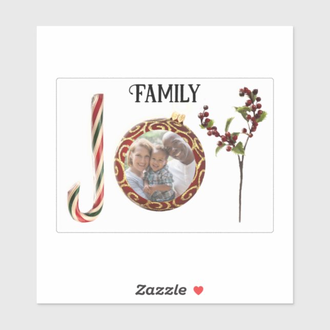 Family photo Holiday JOY  Sticker (Sheet)