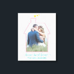 Family Photo House Shape Housewarming Wedding Cute Canvas Print<br><div class="desc">This cute, personalized design is perfect for a wedding gift, a housewarming, or any occasion when you want to celebrate your family and your new home. Upload your vertical photo and it will automatically fill the house-shaped frame. Add your text below (it currently says "home sweet home" with room for...</div>