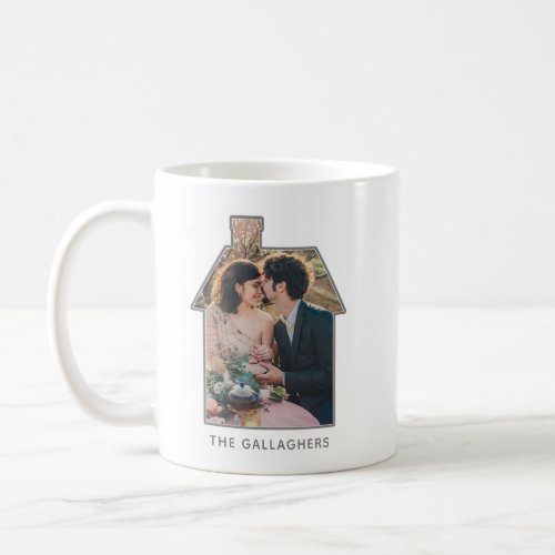 Family Photo House Shape Housewarming Wedding Gift Coffee Mug