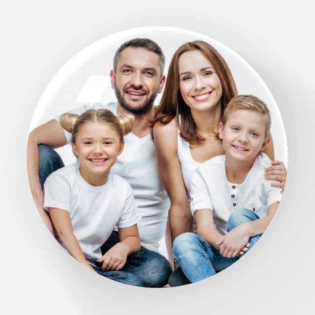  Family Photo Keepsake Memories Custom Personalize Paperweight (Front)