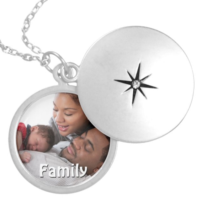 Family Photo Locket for Mom Necklace (Front)