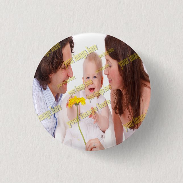 FAMILY Photo ✨ Lovely Custom  Pinback Button (Front)