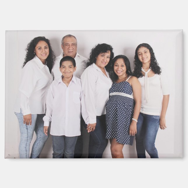 Family Photo Magnet Custom Photo Magnet (Front)
