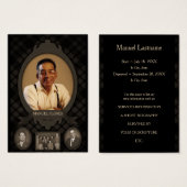family photo memorial announcements (Front & Back)