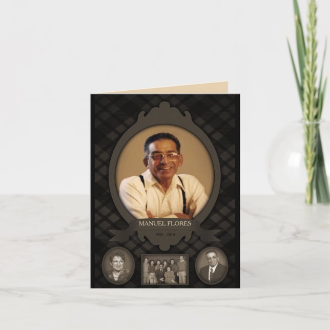 family photo memorial announcements (Front)