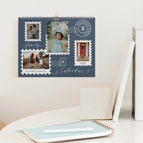 Family Photo Memories Fun Delivery Postage Stamps Calendar