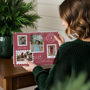 Family Photo Memories Fun Delivery Postage Stamps Calendar