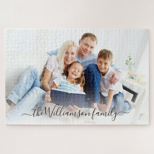 Family Photo Memories Personalized Custom Keepsake Jigsaw Puzzle