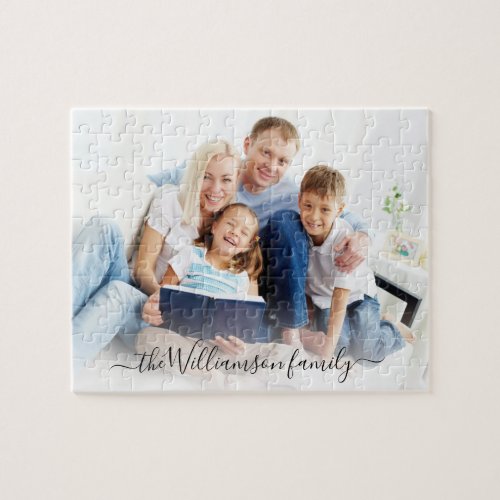 Family Photo Memories Personalized Custom Keepsake Jigsaw Puzzle