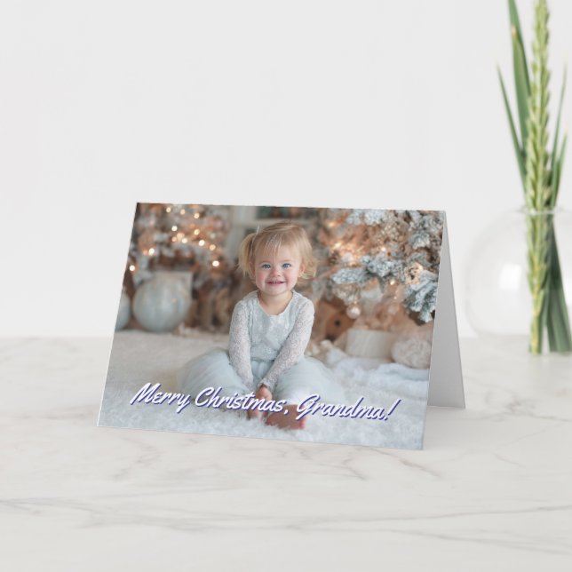 Family Photo Merry Christmas Holiday Card (Front)