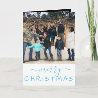 Family Photo Merry Christmas Letter HOLIDAY CARD