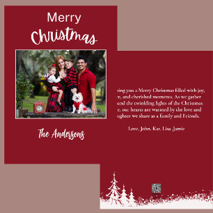 Family Photo Message Christmas Holiday Card