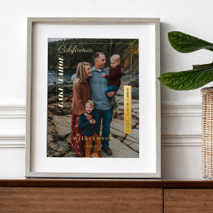 Family Photo Modern Editorial Travel Keepsake Foil Prints