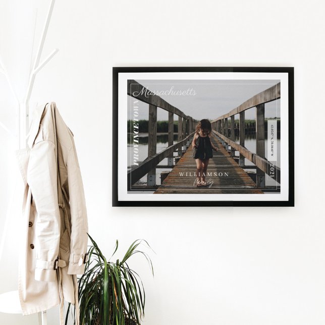 Family Photo Modern Editorial Travel Keepsake Poster (Creator Uploaded)