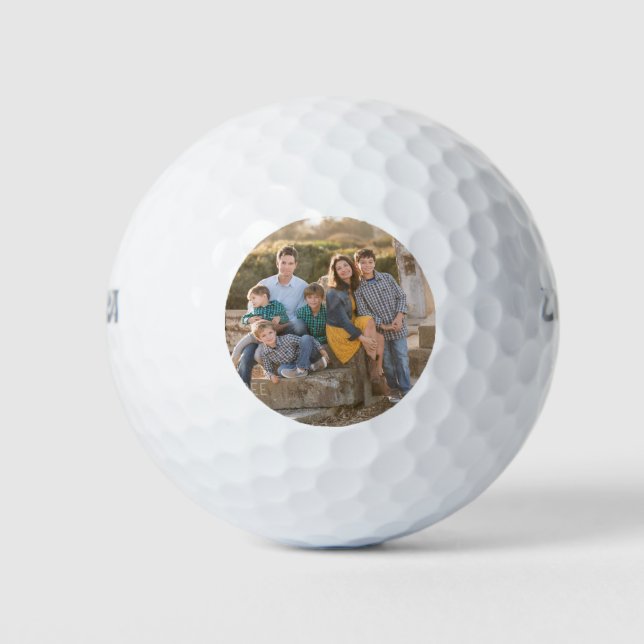 Family Photo Modern Golf Balls (Front)