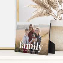 Family Photo & Name Horizontal Plaque