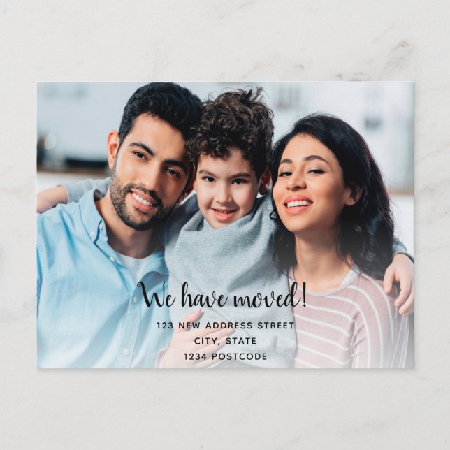 Family photo new home address announcement (Front)