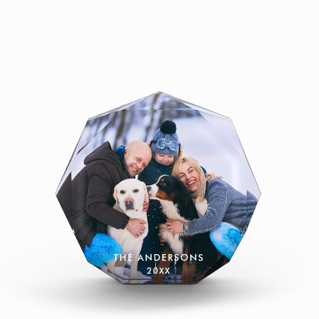 Family Photo Octagon Block (Front)