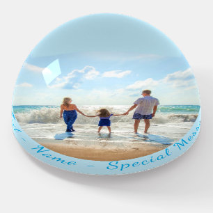 Family Photo Paperweight Gift Personalized Text