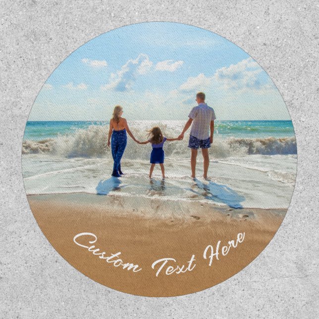 Family Photo Patch Personalized Text (Front)