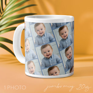Family Photo Pattern All Over Print - Square Pic Giant Coffee Mug
