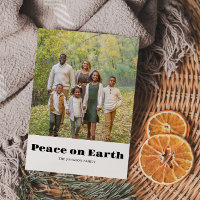 Family Photo Peace on Earth Merry Christmas