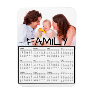 Family Photo Perosnalized 2018 Calendar Magnet