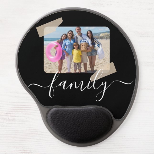 Family Photo Personalized Custom Gel Mouse Pad (Front)