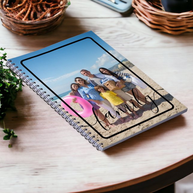 Family Photo Personalized Custom Notebook (Family Photo Personalized Custom Notebooks from Ricaso. Add your own photograph)