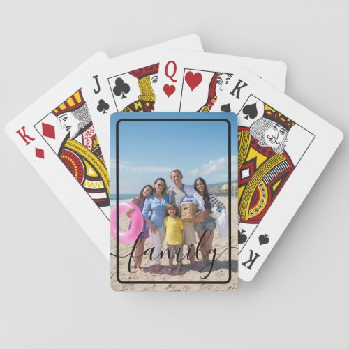 Family Photo Personalized Custom Poker Cards