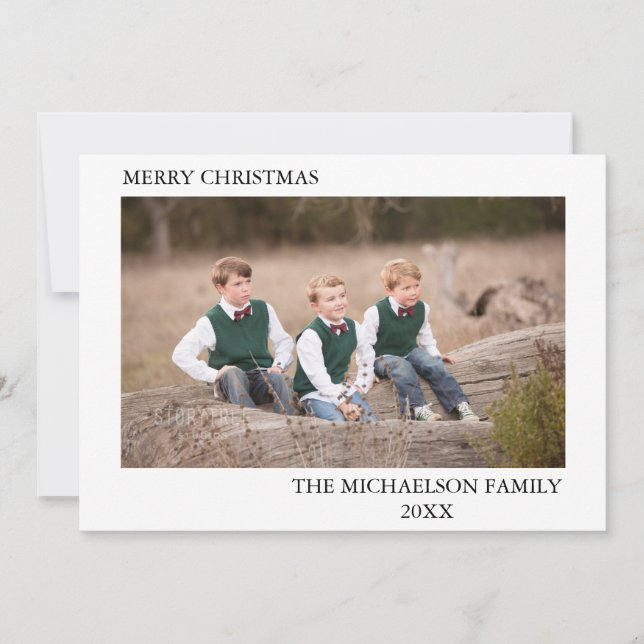 Family Photo Personalized Holiday Card (Front)