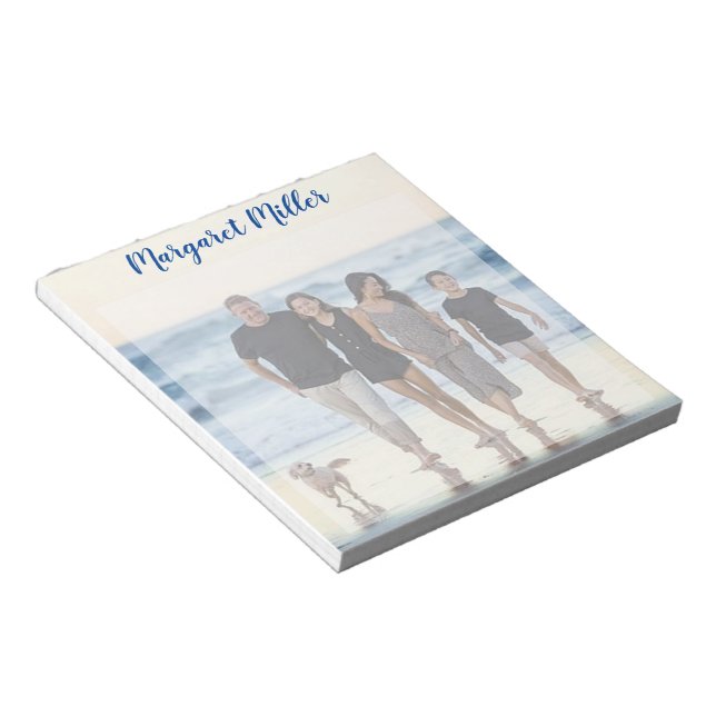 Family photo personalized notepad (Angled)
