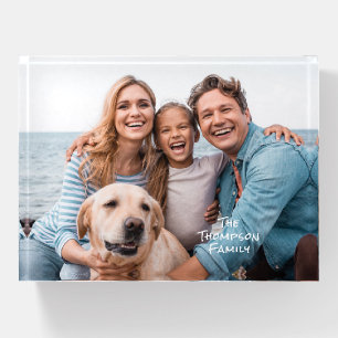 Family Photo Personalized Paperweight