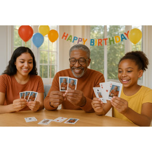 Family Photo Poker Cards