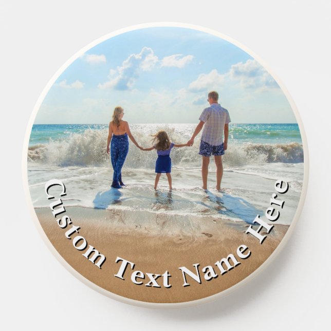 Family Photo PopSocket Gift Personalized Text Name (Popsocket)