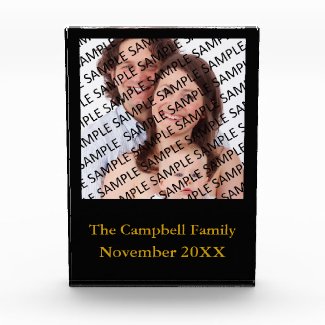 Family Photo Portrait Gift Template Acrylic Award