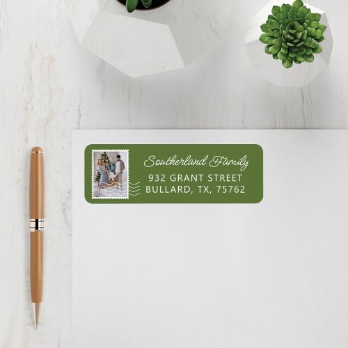 Family Photo Postage Stamps Delivery Personalized  Label