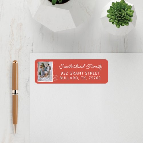 Family Photo Postage Stamps Delivery Personalized Label